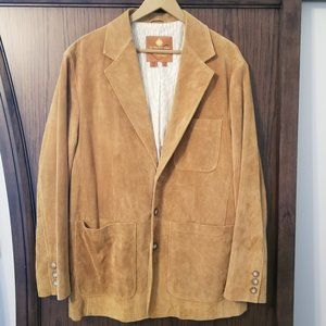 The Territory Ahead Suede Leather Men's Coat Incredible Lined Size M